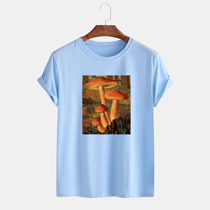 Camiseta informal de microfibra para hombre, 100% de algodón, ligera, de manga corta, cuello redondo, estampado, verano, Fitness, moda Hip Hop - Product Image 4