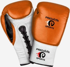 ถุงมือชกมวยหนังวัวแท้แบบสปาร์ริง  น้ำหนักมาตรฐาน  ด้ามจับกันลื่น  สำหรับซ้อมมวยแบบถุงทราย  แบบผูกเชือก - Product Image 5