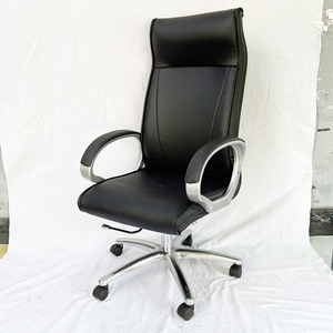 Silla Giratoria Negra Contemporánea con Respaldo Alto y Altura Ajustable, con Reposacabezas (PP y Aluminio) - Product Image 5