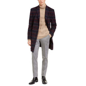 เสื้อโค้ทผู้ชาย Tommy Hilfiger รุ่น Addison ทรง Modern-Fit ผ้า Performance Stretch Flex ลายสก็อต สีแดง ไซส์ 40 R/M37.5 - Product Image 1