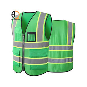 Chaleco de Seguridad Reflectante Ajustable de Alta Visibilidad con Bolsillos, Material de Poliéster, Uniforme de Trabajo para Hombre - Product Image 5