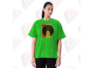 T-shirt élégant pour femmes lavé à l'acide confortable à la mode écologique hauts d'été en Denim Batik velours côtelé appliques perles 100% - Product Image 5