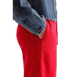 Pantalones Deportivos de Felpa de Algodón para Mujer, Talla Grande, OEM, Personalizados, Color Gris, Corte Holgado, Pierna Ancha, con Ribete - Product Image 5