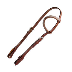 Western Working Tack Changement rapide Bandeau frontal Culotte Harnais huilé de qualité supérieure Bride de cheval réglable en cuir - Product Image 6