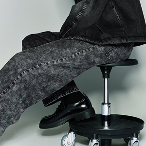 Lupin กางเกงยีนส์ชายทรงหลวมสไตล์วินเทจผ้าเดนิมแบบเรียงซ้อนของผู้ชายกางเกงยีนส์ทรงหลวมสำหรับผู้ชาย - Product Image 2