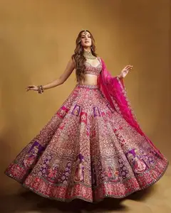 高需求巴基斯坦派对婚礼沙拉拉礼服重刺绣长萨尔瓦Kameez批量订单供应商在印度2023