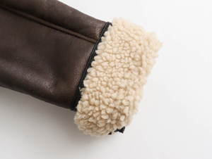 แจ็กเก็ตหนังแท้สำหรับผู้หญิงเสื้อโค้ทสำหรับขี่มอเตอร์ไซค์ทรงสลิมฟิตพร้อมเข็มขัดออกแบบโลโก้ได้ตามต้องการ - Product Image 4