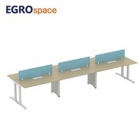 EGROspace Mobilier Minimaliste Haut de Gamme Poste de Travail Modulaire Combiné pour Coworking et Bureau avec Cloison de Séparation pour Employés