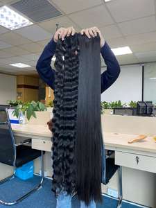 ผมต่อแบบมนุษย์หยักศกยาวหยิกตรง10 "-50" ช่อต่อผมมนุษย์จัดแนวหนังกำพร้าตามธรรมชาติแบบ100% - Product Image 4