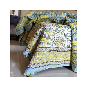 Luxury Feel 100% Cotton Embroidered 320TC Recyclable Long Lasting ISO 9001 Certified Indian Artisan Work Export Ready <b>Bedspreads</b> - Product Image 6