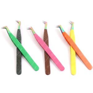 Custom High Quality Stainless Steel Eyelash Extension Tweezers Pointed Tip Beauty <b>Tool</b> with Customized Logo - Product Image 2