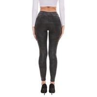 Pantalon crayon pour femme en cuir de vachette de haute qualité, taille élastique, longueur cheville, couleur unie, respirant, noir, style urbain, nouveauté