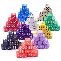 Ensemble de dés en résine écologique, dés de jeu standard à 6 faces D6 pour la vente en gros, accessoires de jeu directement de l'usine, dés en résine faits à la main