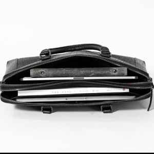 Sac à main vintage pour hommes d'affaires Sac personnalisé en cuir véritable Housse pour ordinateur portable Porte-documents Housse Sacs - Product Image 4