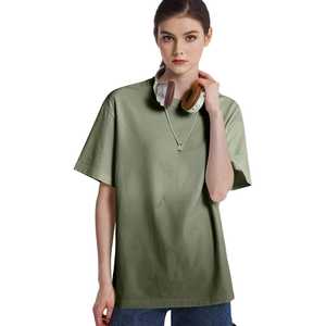 T-shirts pour femmes de qualité supérieure en coton et élasthanne, col rond, manches courtes, respirants, anti-rides, séchage rapide, streetwear d'été, personnalisables - Product Image 4