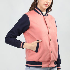 2025 haute qualité femmes Varsity Bomber veste respirant confortable laine peau de mouton réversible coupe-vent - Product Image 6