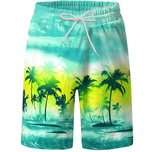 Shorts de plage formels unisexes d'été, motif uni, extensibles, maillot de bain, teinture unie, séchage rapide, respirant, toile polyester/coton - Product Image 5