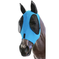 Masque anti-mouches pour cheval de qualité supérieure, réglable, en maille respirante et extensible, certifié CE, protection des oreilles, durable, soin du cheval