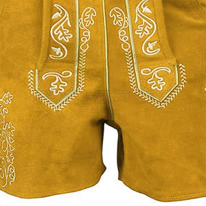 Custom Logo Lightweight Bavarian <b>Leather</b> Cargo <b>Shorts</b> Outdoor Use Elastic Waist Closure Price - Product Image 6