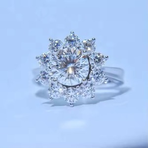 Fine Jewelry GIA Lab Certificate Customized Diamond Luxury Design 925 Sterling <b>Silver</b> <b>Ring</b> Diamond Wedding <b>Band</b> <b>Rings</b> for Women - Product Image 1