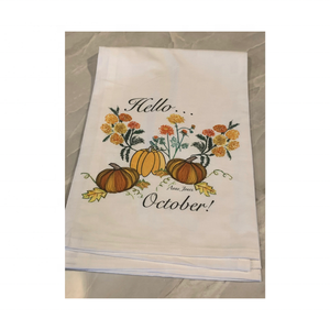Reciclable 100% algodón otoño bordado Golf 18x28 125 GSM suave secado rápido sostenible superventas lavado a máquina toallas de té - Product Image 1