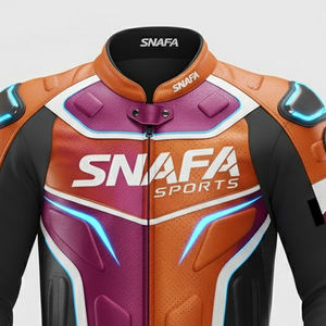 Veste de moto en cuir véritable vintage pour hommes, vestes de moto pour motards, vestes en cuir d'agneau 100% véritable pour hommes - Product Image 4