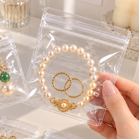 Sacs Ziplock Transparents en PVC pour Bijoux, Prêts à l'emploi, Sachets Auto-Scellants en PVC pour Rangement de Bijoux, Emballage pour Boucles d'Oreilles, Bagues et Colliers