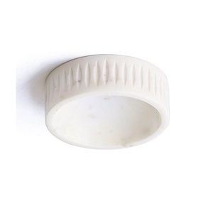 Bol en marbre blanc de luxe très demandé pour une utilisation fonctionnelle et décorative, disponible au prix d'exportation depuis l'Inde, prix de gros. - Product Image 5