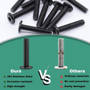 High Strength Black Round Head Allen Bolt Vietnam Factory Fully Automatic Made Furniture <b>Fastener</b> OEM ODM Available - Product Image 6