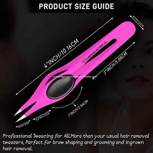 แหนบถอนขนตาแบบมืออาชีพปากคีบสำหรับการต่อขนตาเพิ่มวอลลุ่มทำให้รู้สึกสบาย - Product Image 4