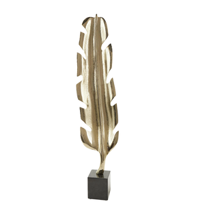 Artículo decorativo de diseño de hoja de latón para Navidad hogar sala de estar Interior decorativo latón y artesanías de mármol - Product Image 1