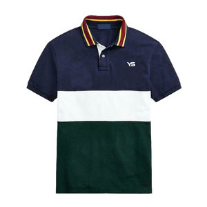 Polo de paneles de alta calidad, camiseta personalizada con logotipo bordado, camiseta de manga corta al por mayor, camiseta de gran tela - Product Image 2