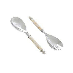 Ensemble de serveurs à salade exclusif avec manche en bois, ustensiles de cuisine pour table de fête, restaurant à domicile - Product Image 6