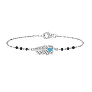 Compre Pulseras Mangalsutra de Plata Pura con Zirconia, Regalo para Esposa - Product Image 1