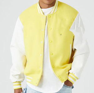 Chaqueta Varsity de Invierno para Hombre con Cuello Alto y Capucha, Chaqueta de Béisbol Informal de Manga Larga con Logotipo Personalizado en la Parte Delantera - Product Image 1