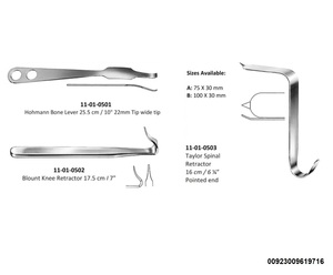 Retractores de palancas ortopédicas para huesos Instrumentos de acero inoxidable Maher Instrumentos quirúrgicos Mahersi - Product Image 3