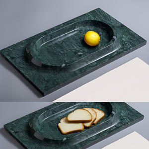 Plateau de service en marbre de qualité supérieure de conception moderne en gros directement de l'usine Décor de fête pour Noël Prix compétitifs - Product Image 6