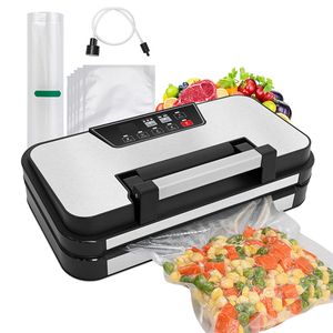 Sellador al Vacío Automático <span class=keywords><strong>de</strong></span> Doble Bomba para Bolsas Plásticas <span class=keywords><strong>de</strong></span> Alimentos 125W Bajo Ruido Doble Sellado Térmico con Asa para Uso Doméstico - Product Image 1