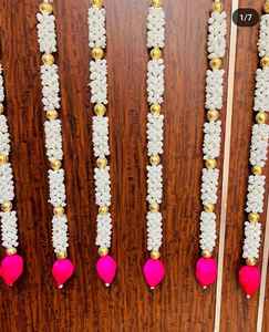 Cuentas de loto de madera Sola para colgar en la pared para decoración de bodas, guirnaldas de fondo de tendencia con campanas, fiesta de oficina en casa y puerta - Product Image 3