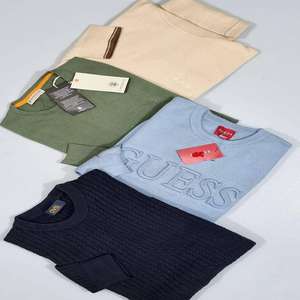 เสื้อสเวตเชิ้ตผู้ชายคุณภาพพรีเมียม ผ้าฝ้าย 100% แบบเรียบง่าย สไตล์ลำลอง ปักลาย  คอวี  ซิปครึ่งตัว สำหรับฤดูหนาว ขายส่ง เสื้อผ้าสต็อกล็อต - Product Image 3