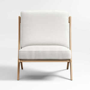 Fauteuil d'appoint Willy avec structure en teck massif, coussins épais, finition naturelle pour une utilisation en intérieur et en extérieur, pour salle à manger et hôtel - Product Image 2