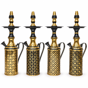 Chichas de luxe Farida, ensemble de fumée personnalisable avec fontaine à eau en laiton, technique de laque, moulage par impulsions, gravure laser - Product Image 4