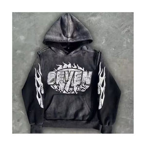 Ensemble de jogging à capuche OEM pour hommes, délavé à l'acide, design unique de haute qualité pour la saison d'hiver, survêtements grande taille pour adultes, nouveauté - Product Image 3