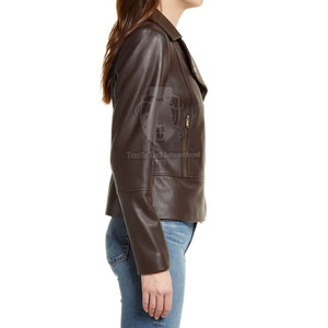 Chaqueta de Cuero Vacuno Genuino a la Moda para Mujer, Chaqueta de Cuero de Alta Calidad Estilo Casual en Diferentes Colores - Product Image 6