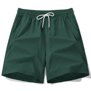 Pantalones cortos informales de verano para hombre, bolsillos, cintura elástica transpirable, cordón, diseño sólido, respetuoso con el medio ambiente, servicio OEM disponible - Product Image 1