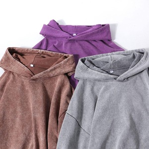 <b>Top</b> Manufacturer OEM Pullover Acid Wash Hoodie Custom Logo 500Gsm <b>Distressed</b> Oversized Hoodie For Men Good Price - Product Image 4