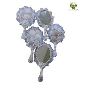 Natural <b>Shell</b> Decorative <b>Mirror</b> Handmade Pearl Seashell Hand <b>Mirror</b> Luxury Coastal Decor Beach Style Gift Wholesale OEM - Product Image 1