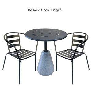 Ensemble de meubles d'extérieur contemporains CBCF190, table et chaises de café en teck durables pour jardin, salon ou cour. - Product Image 4