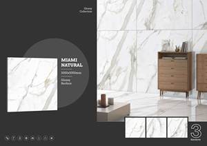 Azulejos de porcelana brillante de lujo 1000x1000 | Azulejos de pared de gran formato de 100x100 | Colección de exportación elegante duradera de primera calidad - Product Image 4