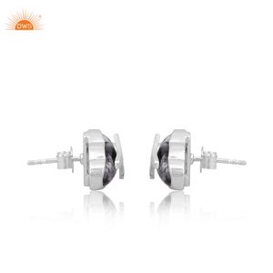 Elegante estilo nube dendrita piedra preciosa hermosa cada ocasión pendientes de tuerca fabricante de joyería personalizada - Product Image 2